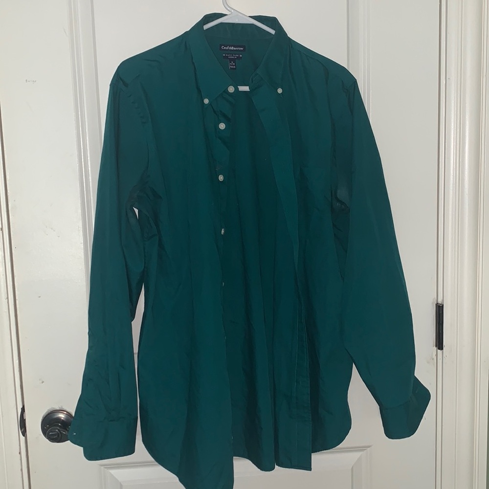 Croft and barrow green button up